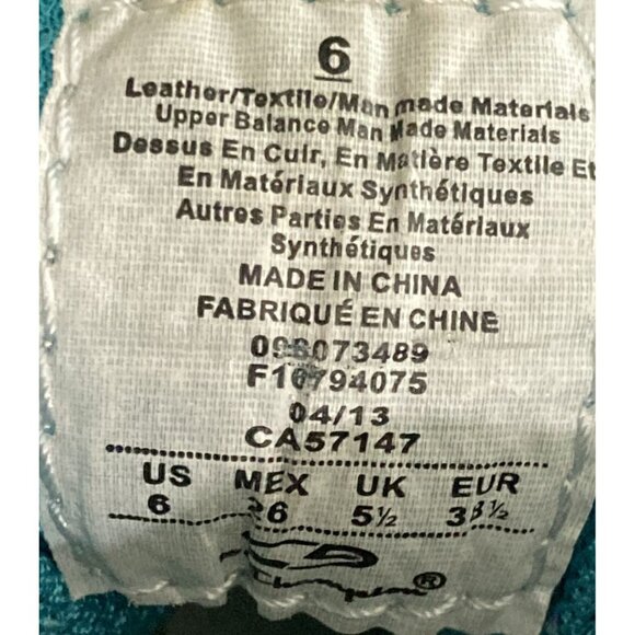 Champion youth size 6 Blue Leather Textile sneaker shoe no insoles - Picture 8 of 8